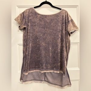 *SOLD*Free People Faded Velvet Tunic- Dusty Lavendar